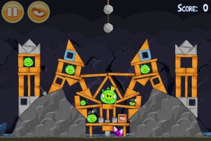 Le niveau mine d'Angry Birds