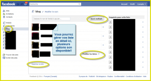 Les listes Facebook