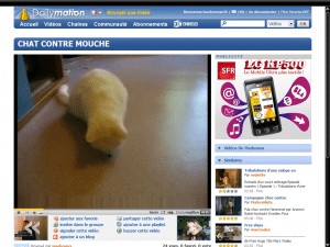 Une page Dailymotion