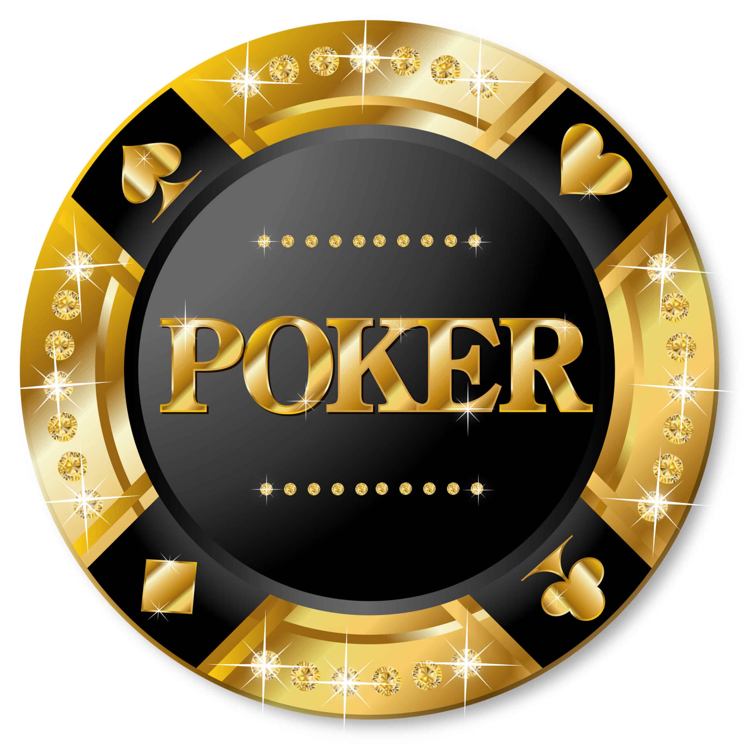 Un jeton de poker en or